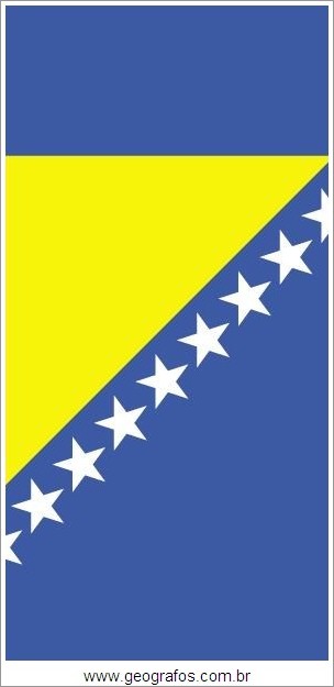 Bandeira do País Bosnia Herzegovina