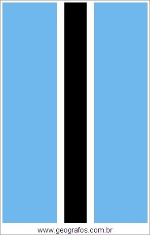 Bandeira do País Botswana