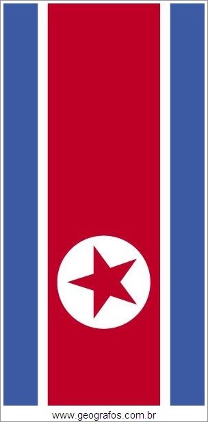 Bandeira do País Coréia do Norte