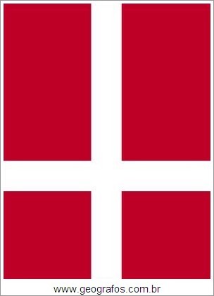 Bandeira do País Dinamarca