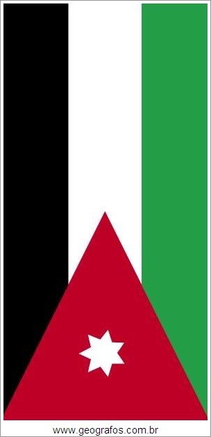 Bandeira do País Jordânia