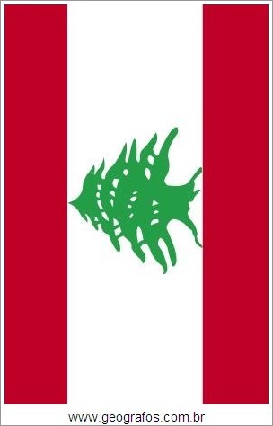 Bandeira do País Líbano
