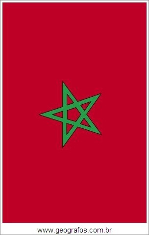 Bandeira do País Marrocos