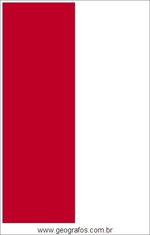 Bandeira do País Mônaco