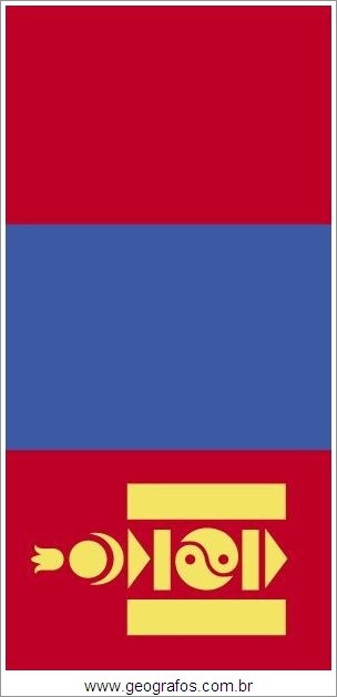 Bandeira do País Mongólia