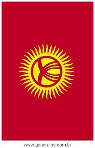 Bandeira do País Quirguistão