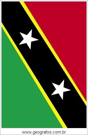 Bandeira do País São Cristóvão e Nevis
