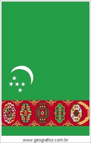 Bandeira do País Turcomenistão