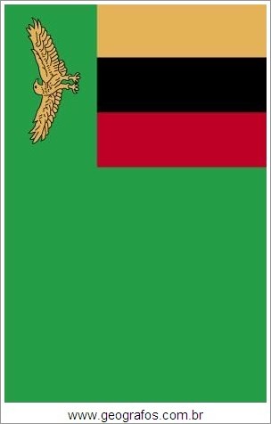 Bandeira do País Zâmbia