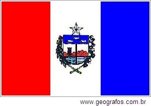 Bandeira do Estado Alagoas Localizado na Região Nordeste do Brasil