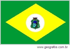 Bandeira do Estado Ceará Localizado na Região Nordeste do Brasil