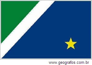 Bandeira do Estado Mato Grosso do Sul Localizado na Região Centro-Oeste do Brasil
