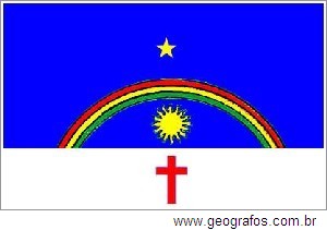 Bandeira do Estado Pernambuco Localizado na Região Nordeste do Brasil
