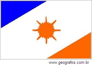 Bandeira do Estado Tocantins Localizado na Região Norte do Brasil