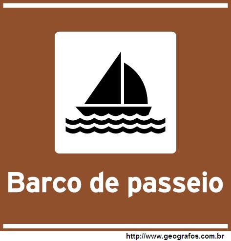 Placa Barco de Passeio Atrativo Turístico