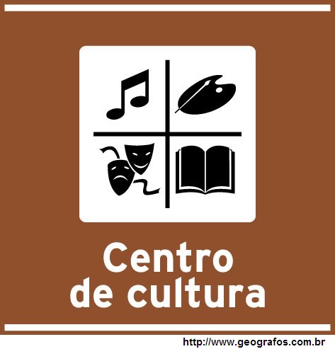 Placa Centro de Cultura Atrativo Turístico