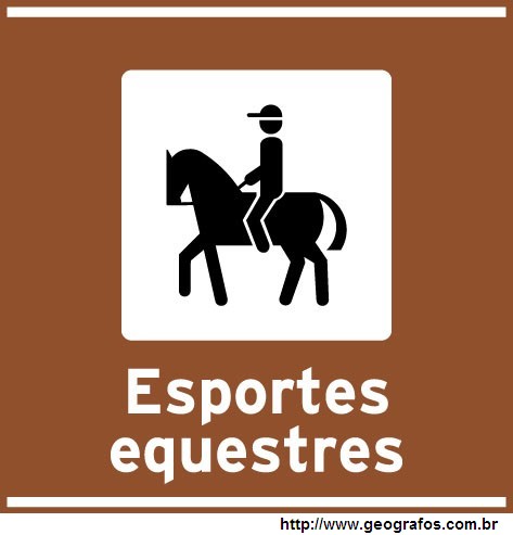 Placa Esportes Equestres Atrativo Turístico