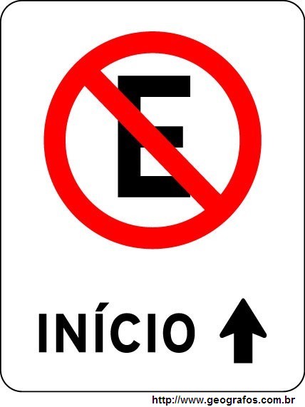 Placa Estacionamento Proibido