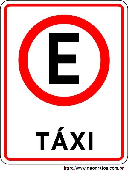 Placa Estacionamento Táxi