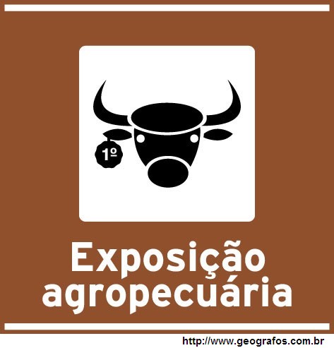 Placa Exposição Agropecuária Atrativo Turístico