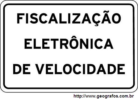 Placa Fiscalização Eletrônica De Velocidade