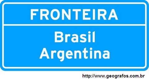 Placa Identificação Fronteira de Países