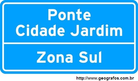 Placa Identificação Ponte Cidade Jardim