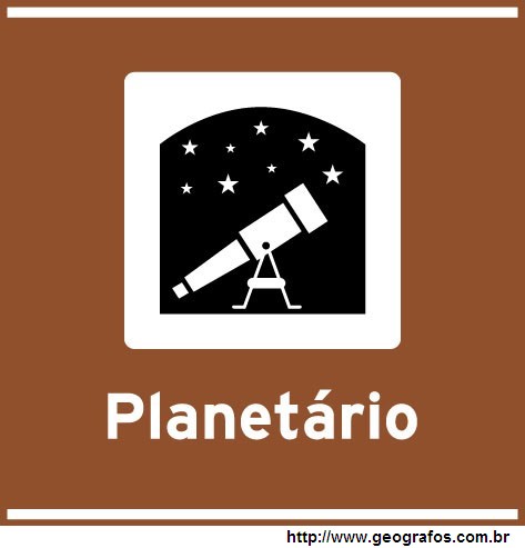 Placa Planetário Atrativo Turístico