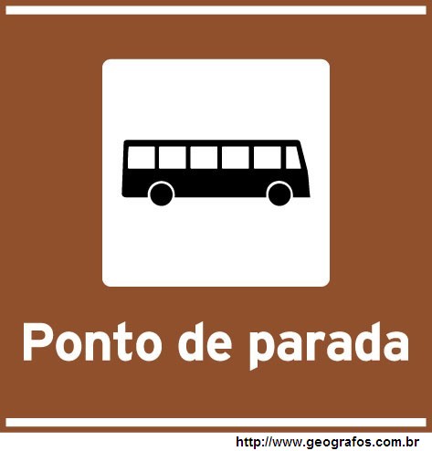 Placa Ponto de Parada De Ônibus