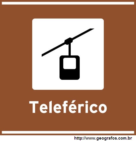 Placa Teleférico Atrativo Turístico