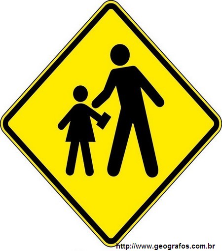 Placa Área Escolar
