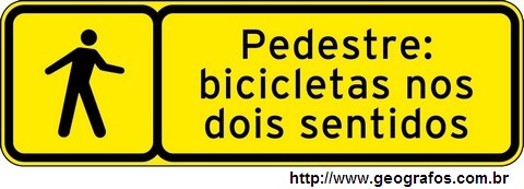Placa Bicicletas nos Dois Sentidos