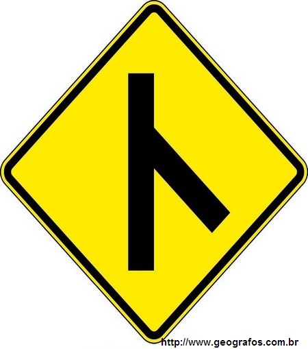 Placa Confluência a Direita
