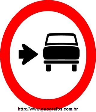 Placa Conserve-se a Direita