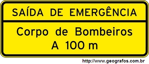 Placa Corpo de Bombeiro
