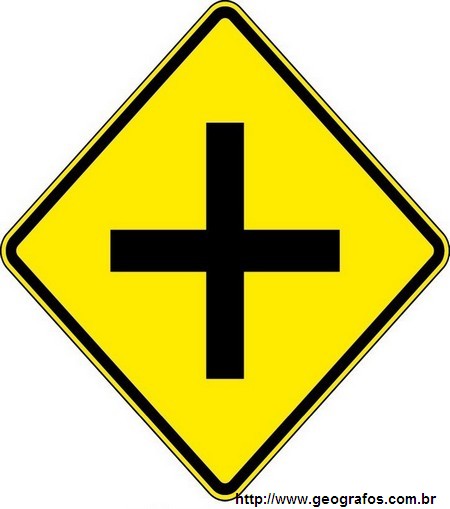 Placa Cruzamento de Vias