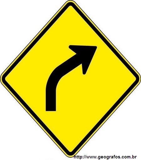 Placa Curva a Direita