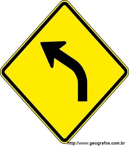 Placa Curva a Esquerda