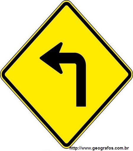 Placa Curva Acentuada a Esquerda