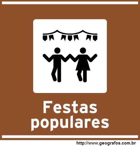 Placa Festas Populares Atrativo Turístico