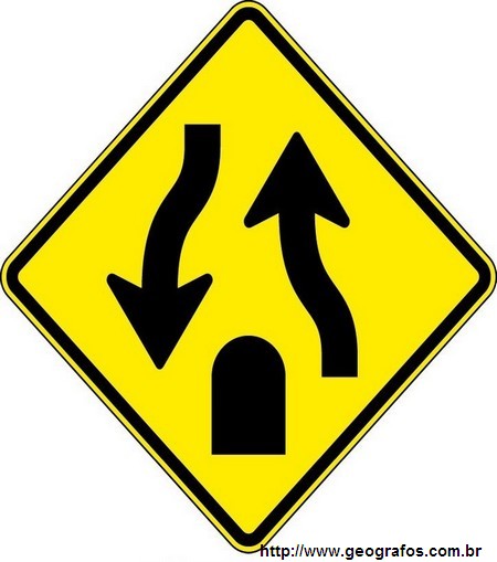 Placa Fim de Pista Dupla