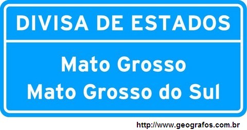 Placa Identificação Divisa De Estados