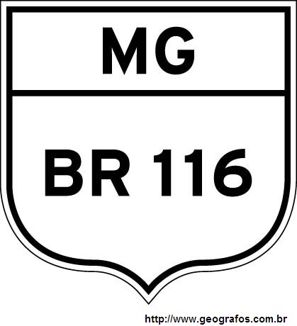 Placa Identificação Estradas Federais