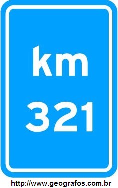 Placa Identificação Quilométrica