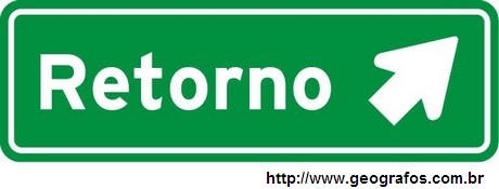 Placa Indicativa Sentido Retorno