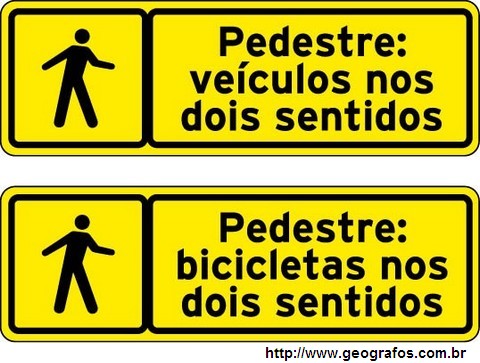 Placa Informacao ao Pedestre
