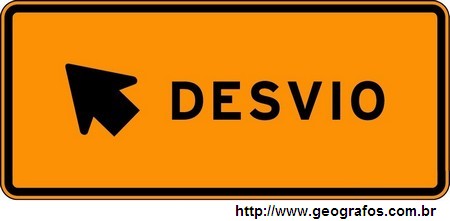 Placa de Obras Com Desvio a Esquerda