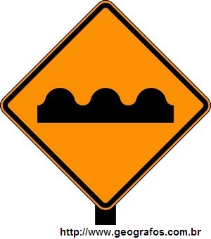 Placa de Obras Pista Irregular