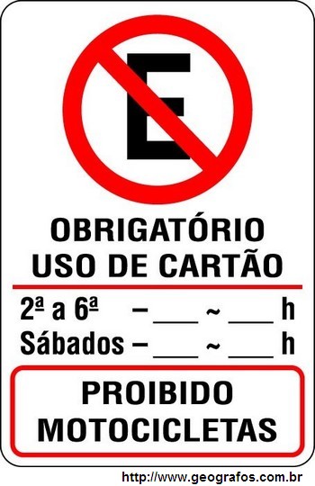 Placa Obrigatório Uso Cartão