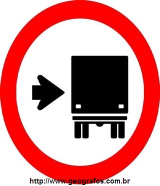 Placa Ônibus Caminhões Manter-se a Direita